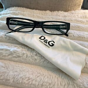 Dolce & Gabbana Black Rectangular Glasses